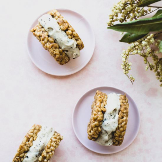 Coconut Ice Cream & PB Sandwiches