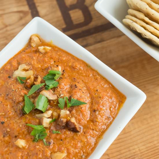 Spicy Roasted Red Pepper Dip