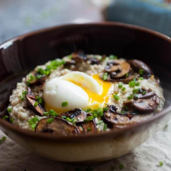 Savory Ginger Mushroom Oatmeal