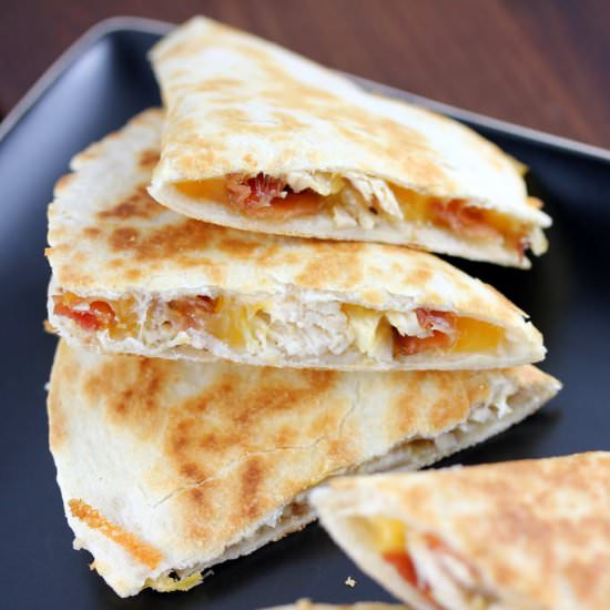 Chicken Bacon Ranch Quesadillas