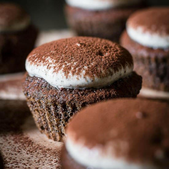 Beet Chocolate Cupcakes with Honey