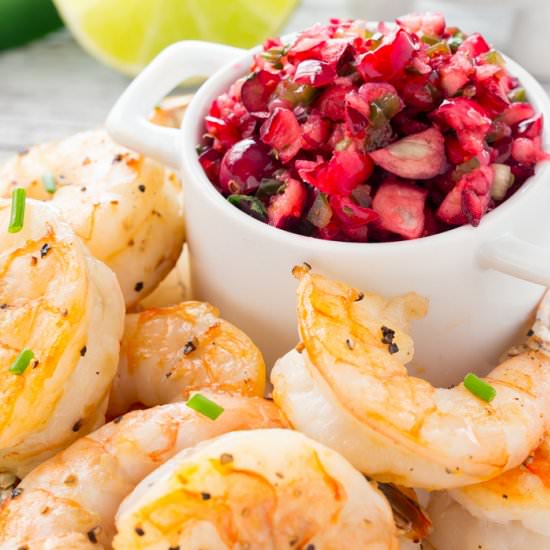 Cranberry Salsa with Shrimp