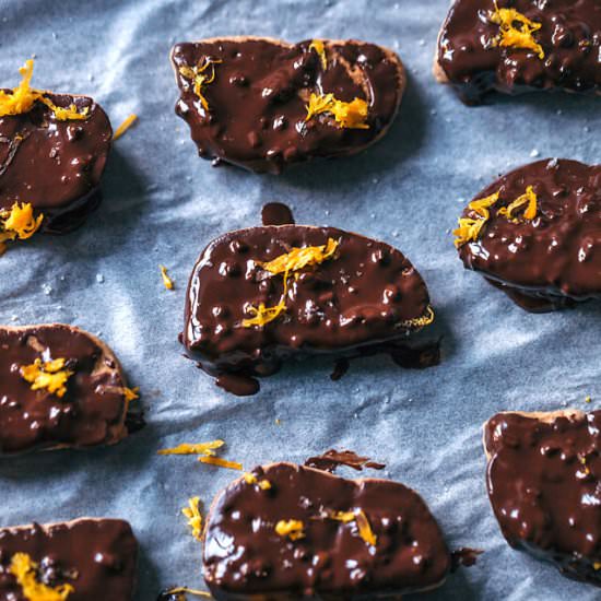 Dark chocolate & orange cookies