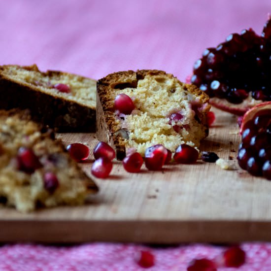 Pomegranate-Walnut Bread with Ouzo