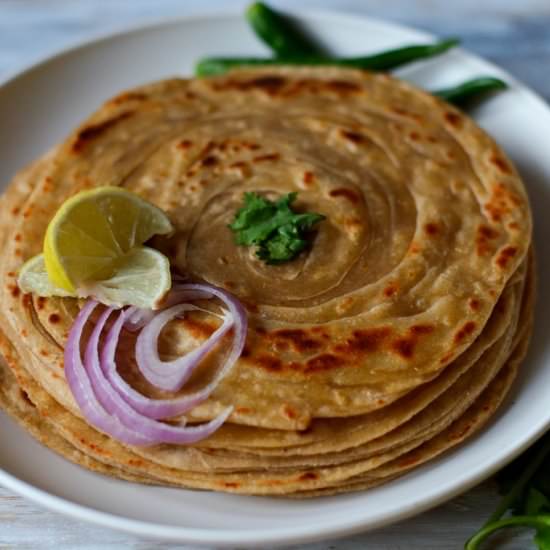 Whole Wheat Laccha Paratha