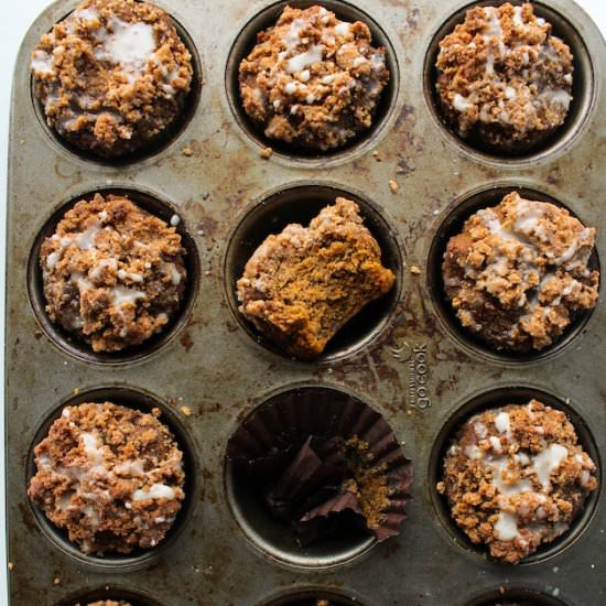 Pumpkin & Gingerbread Crumb Muffins