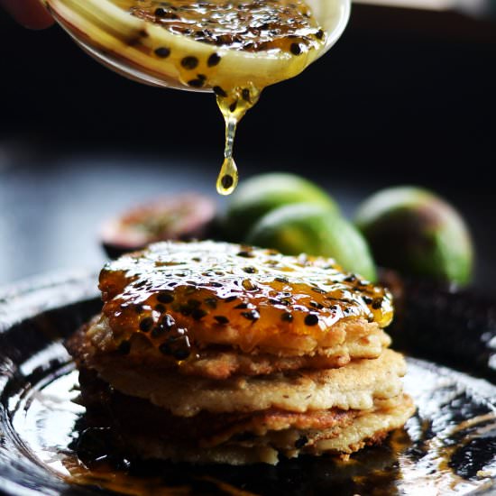 Passion Fruit Syrup Pancakes