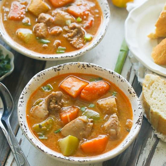 Caribbean Pumpkin and Chicken Soup