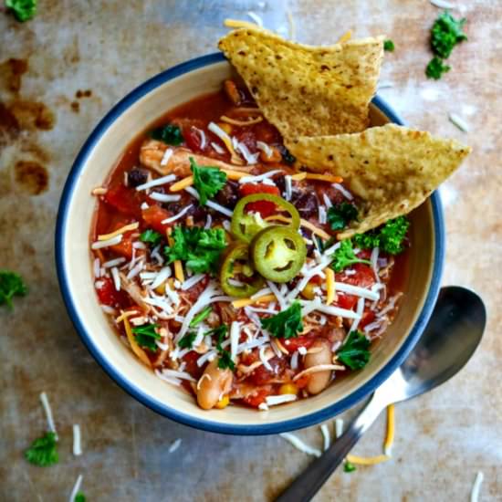 Slow Cooker Chicken Chili