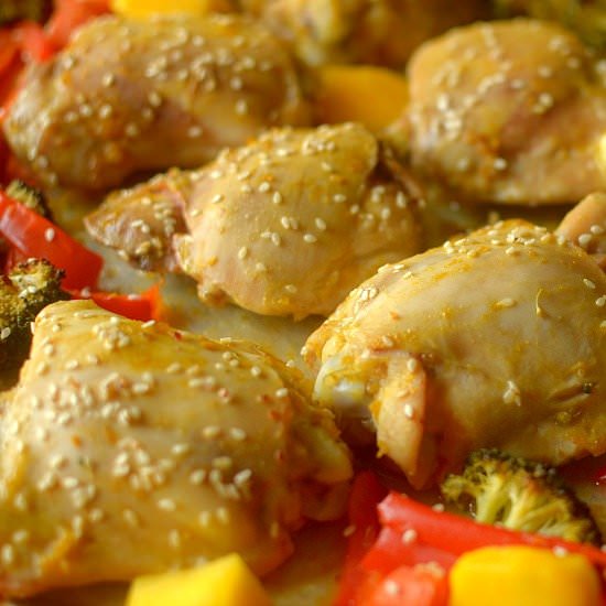One Pan Mango Teriyaki Chicken