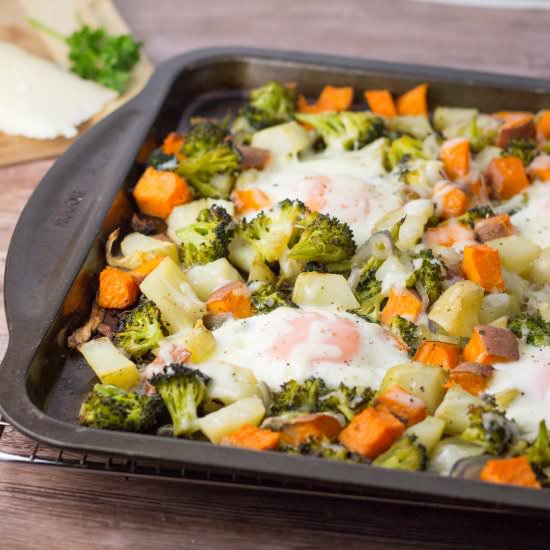 Baked Eggs with Roasted Vegetables
