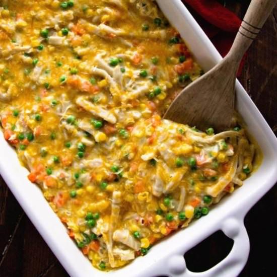 Cheesy Chicken Noodle Casserole