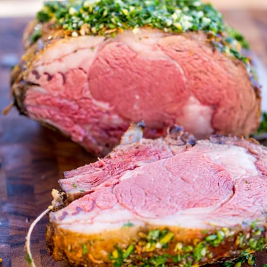 Perfect Garlic Prime Rib