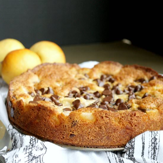 Chocolate Brown Butter Pear Cake
