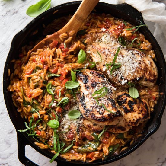 ONE POT ITALIAN CHICKEN & ORZO