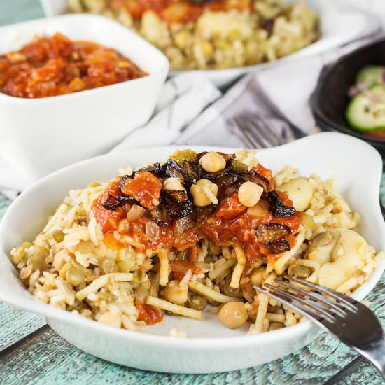 Egyptian Lentil and Rice Pasta