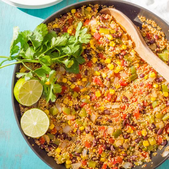 Southwest vegetarian quinoa skillet