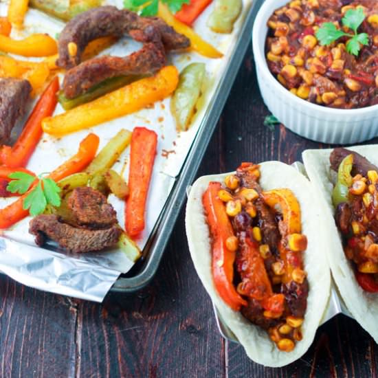 Sheet Pan Steak Fajitas