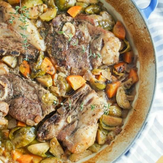 One pot braised lamb & vegetables