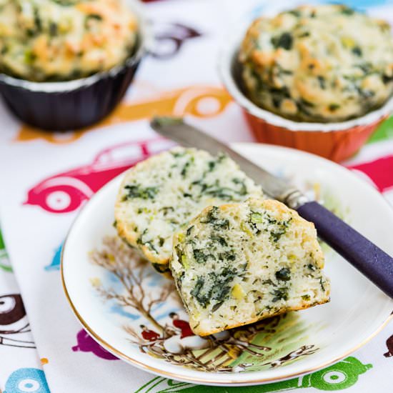 Spinach and Feta Savory Muffins