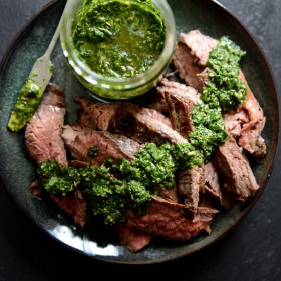 Flank Steak with Chimichurri