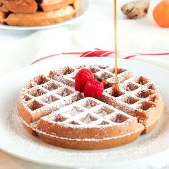 Healthy Gingerbred Waffles