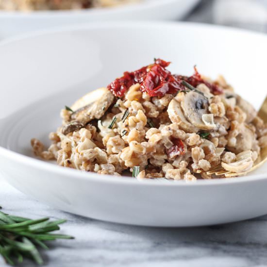 Farro Risotto with Cashew Cream