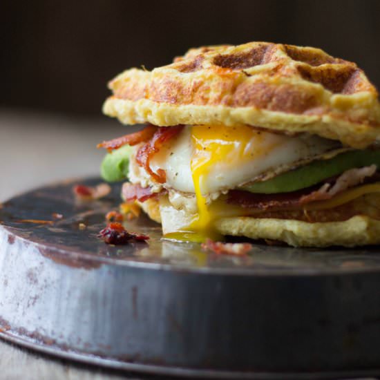 Cauliflower Waffle Breakfast Sammie