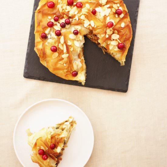 Moroccan Turkey Filo Pie