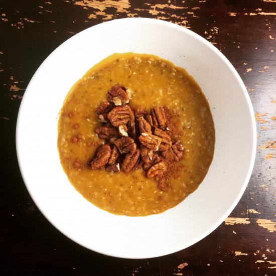 Creamy Spiced Pumpkin Oatmeal