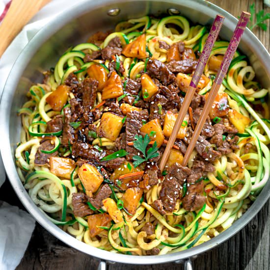 Mongolian Beef Zoodles