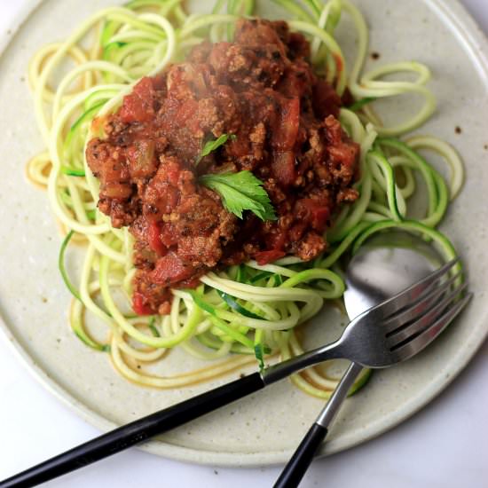 Paleo Bolognese & Zoodles
