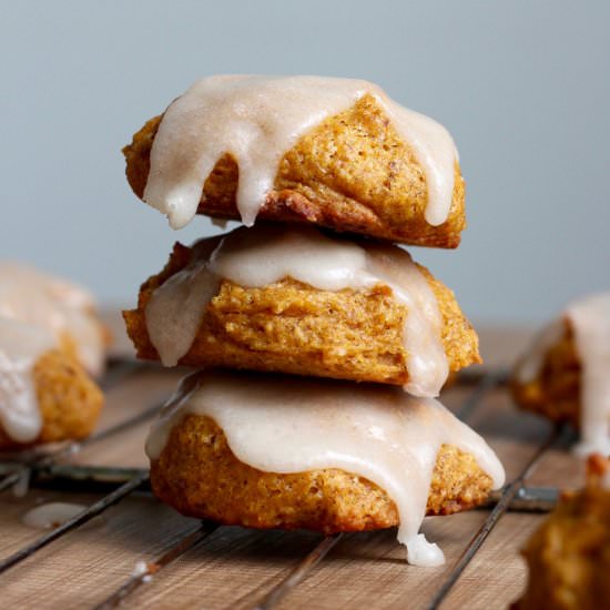 Frosted Vegan Pumpkin Cookies