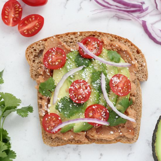 Bean and Avocado Mexi-Toast