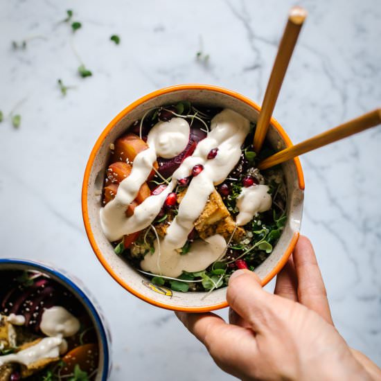 Hippie Winter Bowl w/ Cashew Sauce