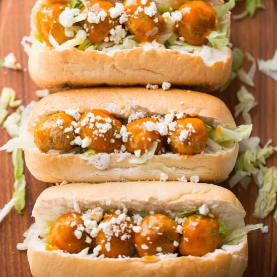 Buffalo Ranch Meatball Subs