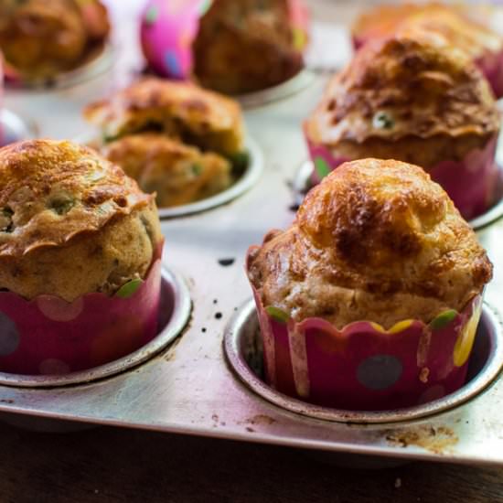 Savoury Cheese and Veggie Muffins