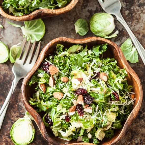 Kale Brussels Cranberry Salad