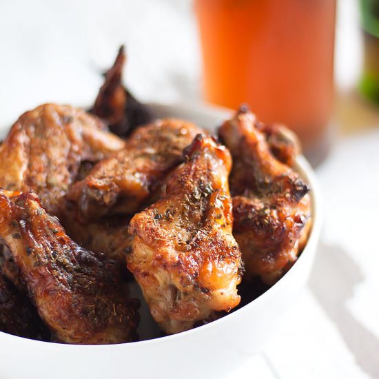 Baked Mojo Marinated Chicken Wings