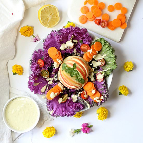 Savoy Cabbage Salad Tahini Dressing