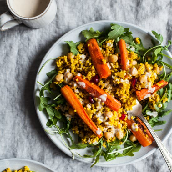 Moroccan Millet & Carrot Pilaf