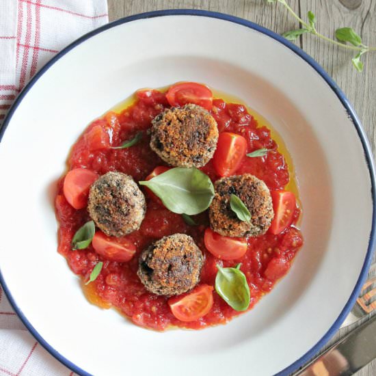 Baked lentils croquettes