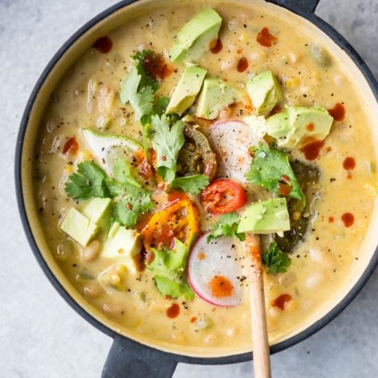 Creamy Vegetarian White Chili