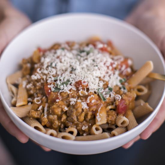 Easy Gluten-Free Pumpkin Bolognese
