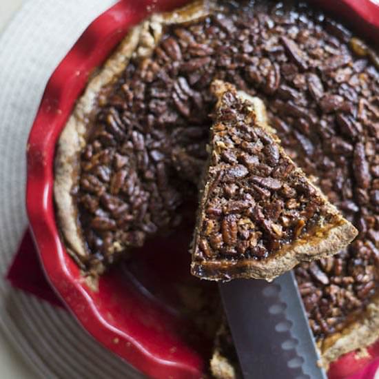 Bourbon Maple Pecan Pie