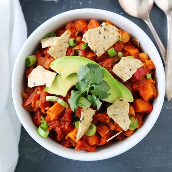 Sweet Potato Chickpea Chili