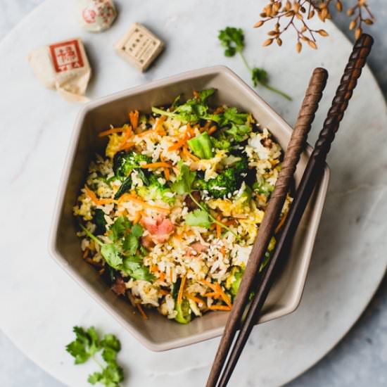 BBQ Christmas Ham Fried Rice
