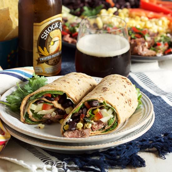 Southwest Style Steak Wrap