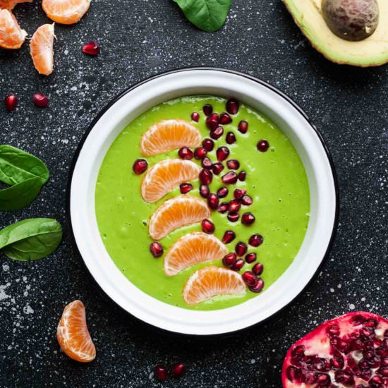 Clementine Green Smoothie Bowls