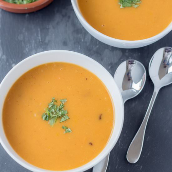 Sweet Potato Garlic Chorizo Soup